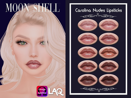 Second Life Marketplace - Moon Shell Carolina Nudes Lipsticks Applier